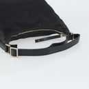 Salvatore Ferragamo Gancini Shoulder Bag Nylon Black Silver Auth bs32062-7