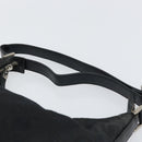 Salvatore Ferragamo Gancini Shoulder Bag Nylon Black Silver Auth bs32062-8
