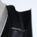 Salvatore Ferragamo Gancini Chain Shoulder Bag Leather Gray Gold Auth bs32063-18