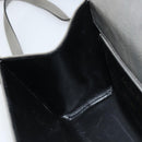 Salvatore Ferragamo Gancini Chain Shoulder Bag Leather Gray Gold Auth bs32063-19