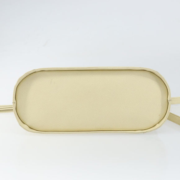 VALENTINO Hand Bag Leather 2way Beige Gold Auth bs32064