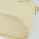 VALENTINO Hand Bag Leather 2way Beige Gold Auth bs32064-15