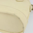 VALENTINO Hand Bag Leather 2way Beige Gold Auth bs32064-17