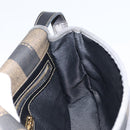 FENDI Pecan Canvas Shoulder Bag PVC Black Brown gold Auth bs32065-19