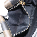FENDI Pecan Canvas Shoulder Bag PVC Black Brown gold Auth bs32065-22