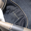 FENDI Pecan Canvas Shoulder Bag PVC Black Brown gold Auth bs32065-12