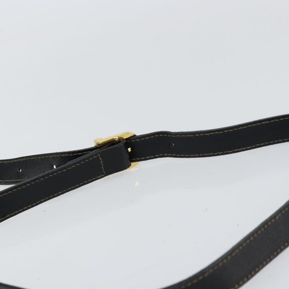 FENDI Pecan Canvas Shoulder Bag PVC Black Brown gold Auth bs32065