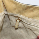 FENDI Pecan Canvas Shoulder Bag Black Brown gold Auth bs32066-20