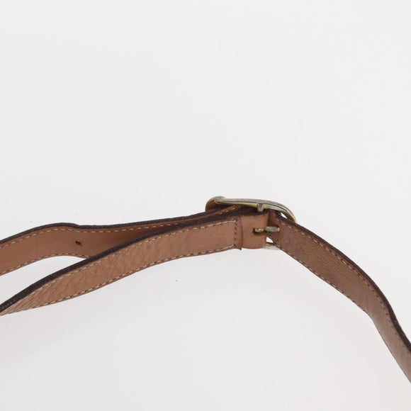 VALENTINO Shoulder Bag Leather Black Gold Auth bs32067