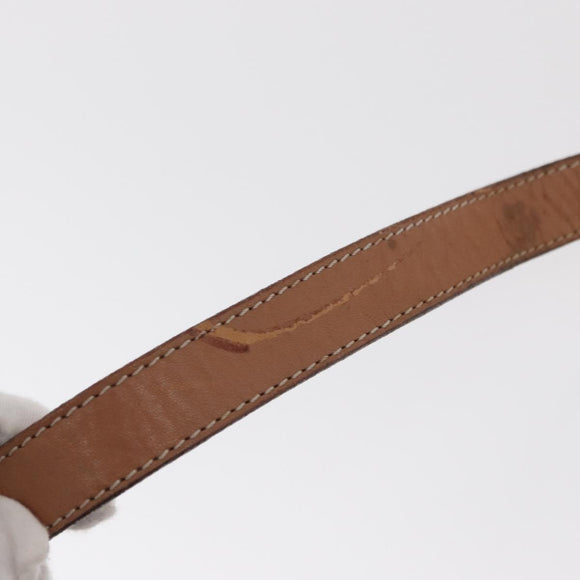 VALENTINO Shoulder Bag Leather Black Gold Auth bs32067