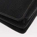 VALENTINO Shoulder Bag Leather Black Gold Auth bs32067-17