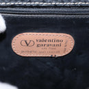 VALENTINO Shoulder Bag Leather Black Gold Auth bs32067-22