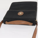 VALENTINO Shoulder Bag Leather Black Gold Auth bs32067-6