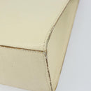 VALENTINO Hand Bag Leather Beige Gold Auth bs32068-8