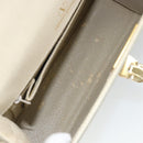 VALENTINO Hand Bag Leather Beige Gold Auth bs32068-10