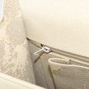 VALENTINO Hand Bag Leather Beige Gold Auth bs32068-22