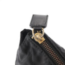 PRADA Chain Shoulder Bag Nylon Black Gold Auth bs32069-10