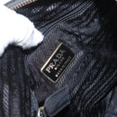 PRADA Chain Shoulder Bag Nylon Black Gold Auth bs32069-18