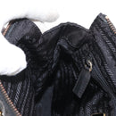 PRADA Chain Shoulder Bag Nylon Black Gold Auth bs32069-20