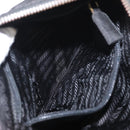PRADA Chain Shoulder Bag Nylon Black Gold Auth bs32069-22