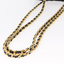 PRADA Chain Shoulder Bag Nylon Black Gold Auth bs32069-7