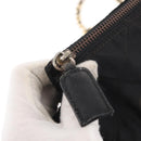 PRADA Chain Shoulder Bag Nylon Black Gold Auth bs32070-10