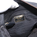 PRADA Chain Shoulder Bag Nylon Black Gold Auth bs32070-18