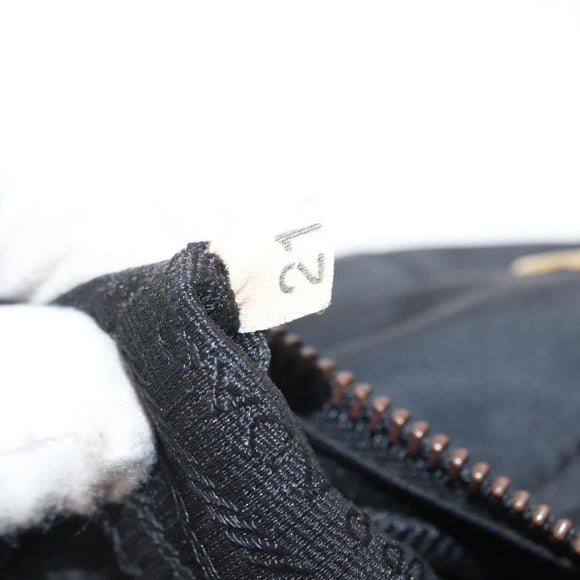 PRADA Chain Shoulder Bag Nylon Black Gold Auth bs32070