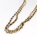 PRADA Chain Shoulder Bag Nylon Black Gold Auth bs32070-7