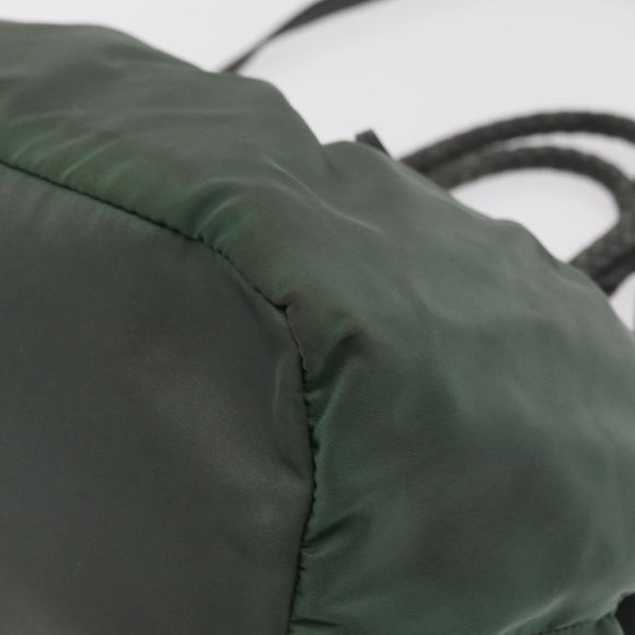 PRADA Tote Bag Nylon 2way Khaki Gold Auth bs32071