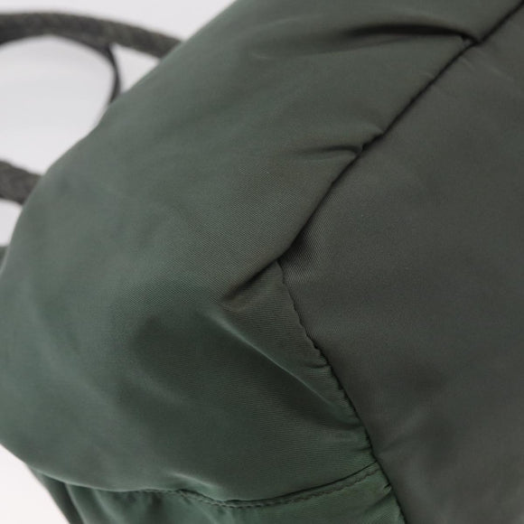 PRADA Tote Bag Nylon 2way Khaki Gold Auth bs32071