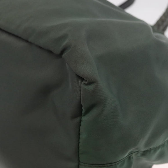 PRADA Tote Bag Nylon 2way Khaki Gold Auth bs32071