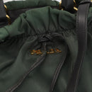 PRADA Tote Bag Nylon 2way Khaki Gold Auth bs32071-19
