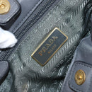 PRADA Tote Bag Nylon 2way Khaki Gold Auth bs32071-20