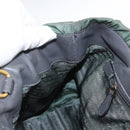 PRADA Tote Bag Nylon 2way Khaki Gold Auth bs32071-22