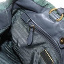 PRADA Tote Bag Nylon 2way Khaki Gold Auth bs32071-23