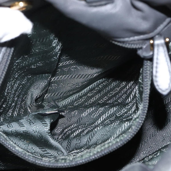 PRADA Tote Bag Nylon 2way Khaki Gold Auth bs32071