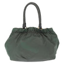 PRADA Tote Bag Nylon 2way Khaki Gold Auth bs32071-2