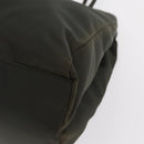 PRADA Tote Bag Nylon Khaki Silver Auth bs32072-13