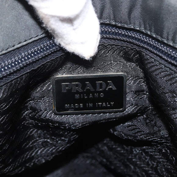 PRADA Tote Bag Nylon Khaki Silver Auth bs32072