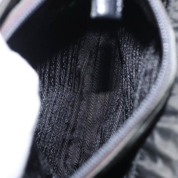 PRADA Tote Bag Nylon Khaki Silver Auth bs32072