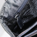PRADA Tote Bag Nylon Khaki Silver Auth bs32072-24