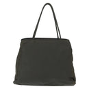 PRADA Tote Bag Nylon Khaki Silver Auth bs32072-3