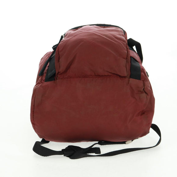 PRADA Backpack Nylon Red Silver Auth bs32073