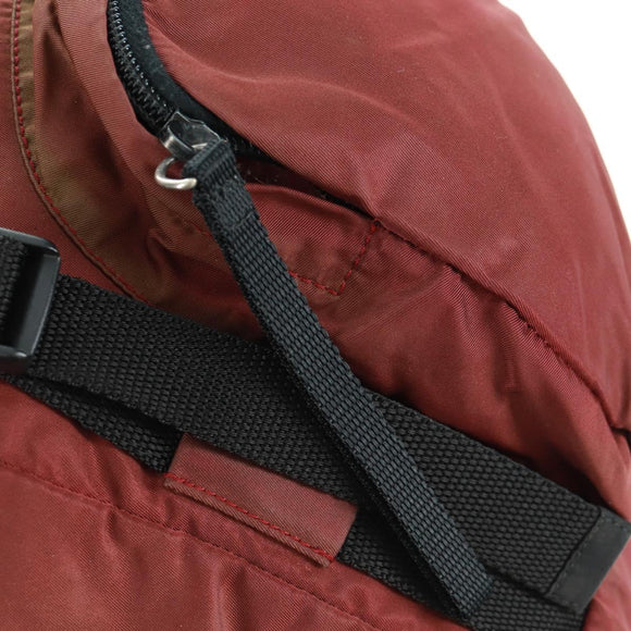PRADA Backpack Nylon Red Silver Auth bs32073