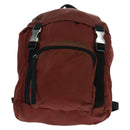 PRADA Backpack Nylon Red Silver Auth bs32073-13