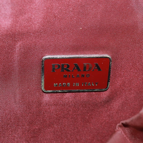 PRADA Backpack Nylon Red Silver Auth bs32073