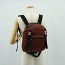 PRADA Backpack Nylon Red Silver Auth bs32073-31