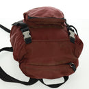 PRADA Backpack Nylon Red Silver Auth bs32073-6