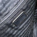 PRADA Tote Bag Nylon Black Silver Auth bs32074-19